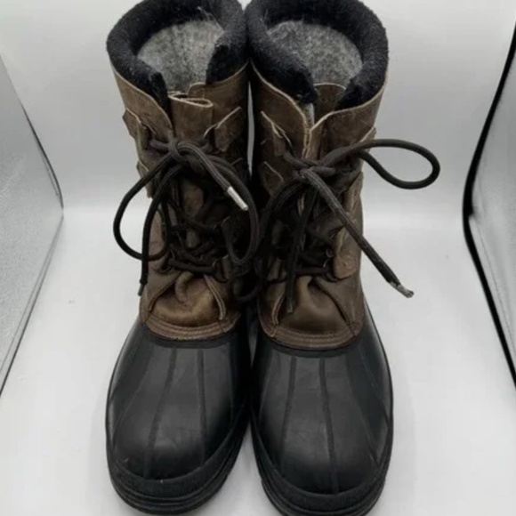 Men’s LL Bean Leather Waterproof Hunting Fishing Boots - Size 12 - Picture 8 of 10